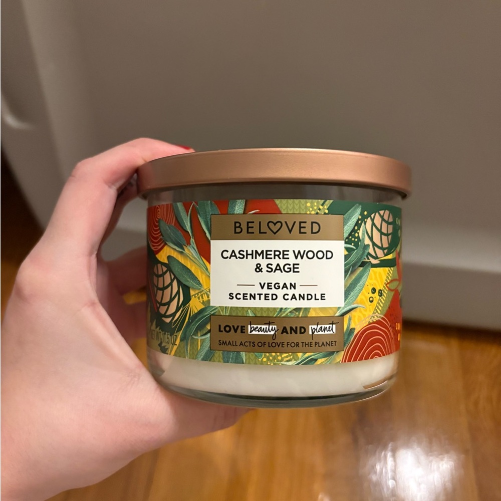 Cashmere Wood & Sage Vegan Scented Candle - Multicolor